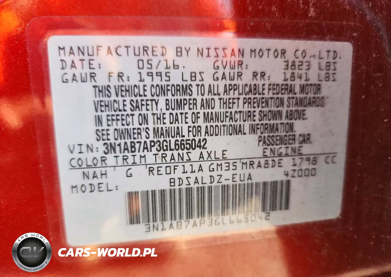 2016 Nissan Sentra Sv VIN:3N1AB7AP3GL665042 - 13