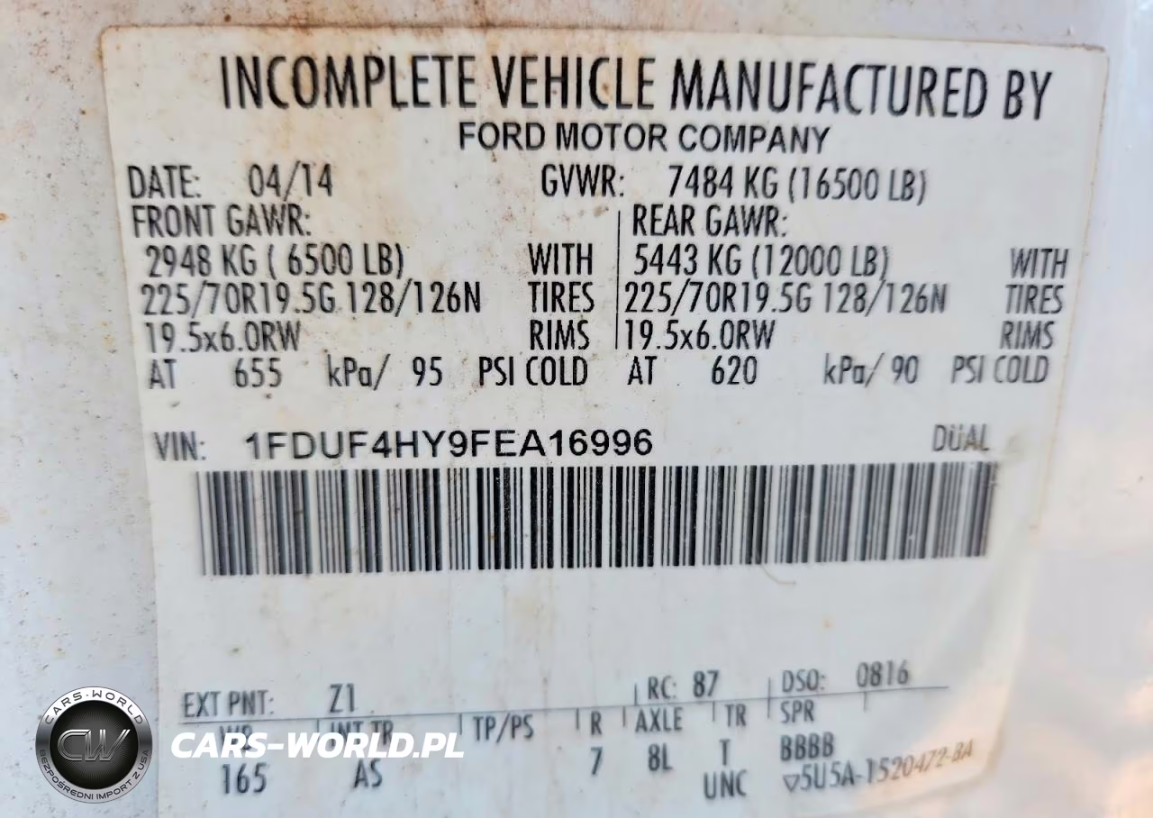 2015 Ford E150 Bucket Truck VIN:1FDUF4HY9FEA16996 - 12