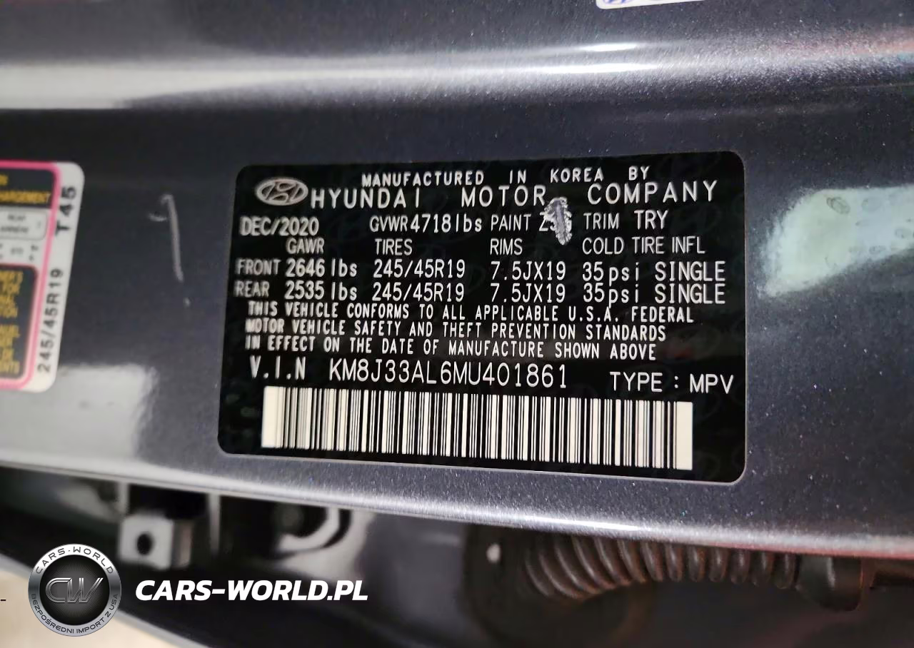 2021 Hyundai Tucson Sport VIN:KM8J33AL6MU401861 - 13