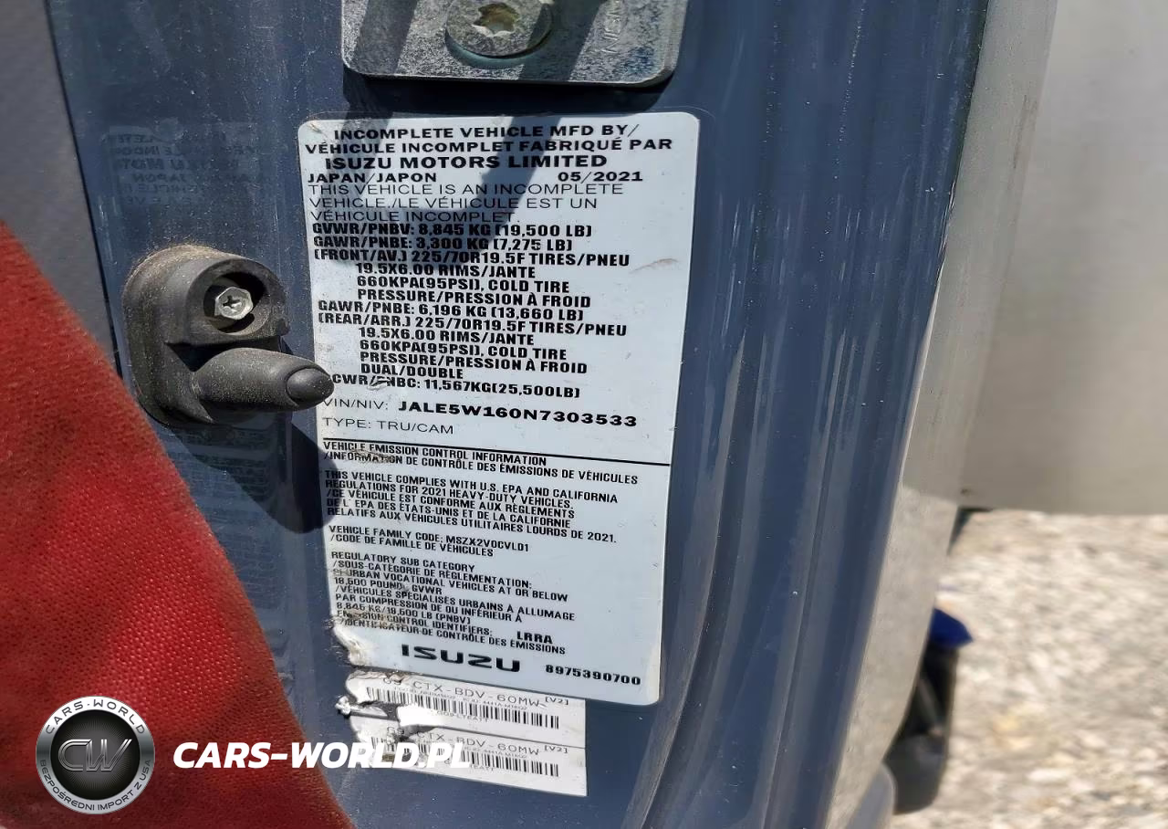 2022 Isuzu Nrr Box Truck VIN:JALE5W160N7303533 - 13