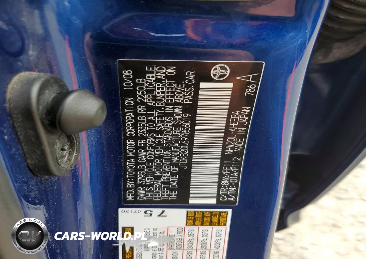 2009 Toyota Prius Base VIN:JTDKB20U697856019 - 14