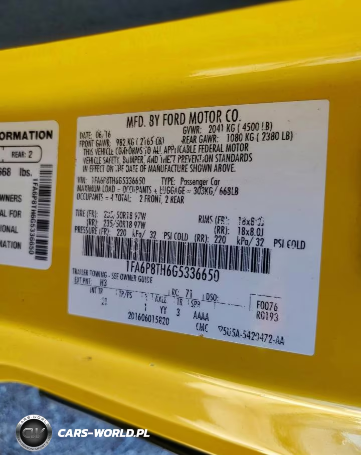 2016 Ford Mustang VIN:1FA6P8TH6G5336650 - 13