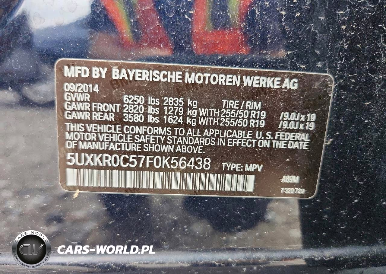 2015 BMW X5 xDrive35I VIN:5UXKR0C57F0K56438 - 13