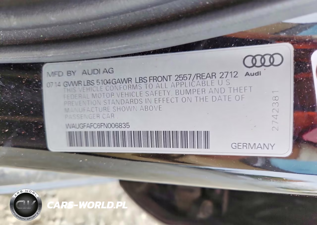 2015 Audi A6 2.0T Premium VIN:WAUGFAFC6FN006835 - 12