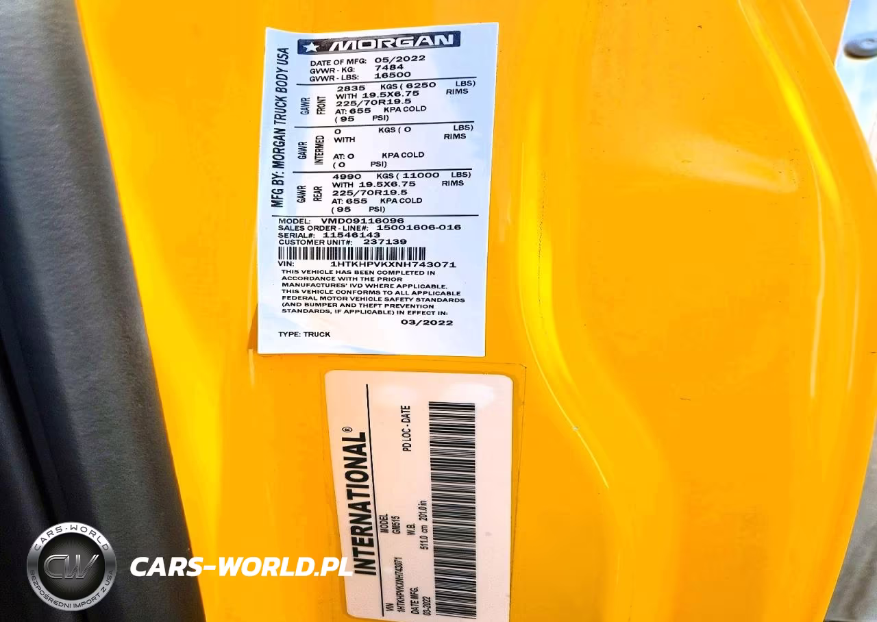 2022 Gm Gm515 Box Truck VIN:1HTKHPVKXNH743071 - 13