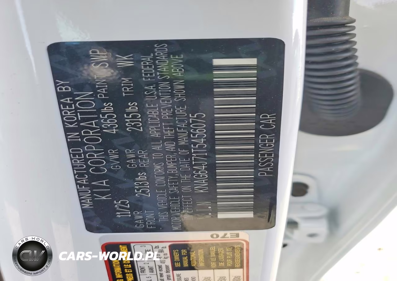 2026 Kia K5 Gt Line VIN:KNAG64J71T5456075 - 12