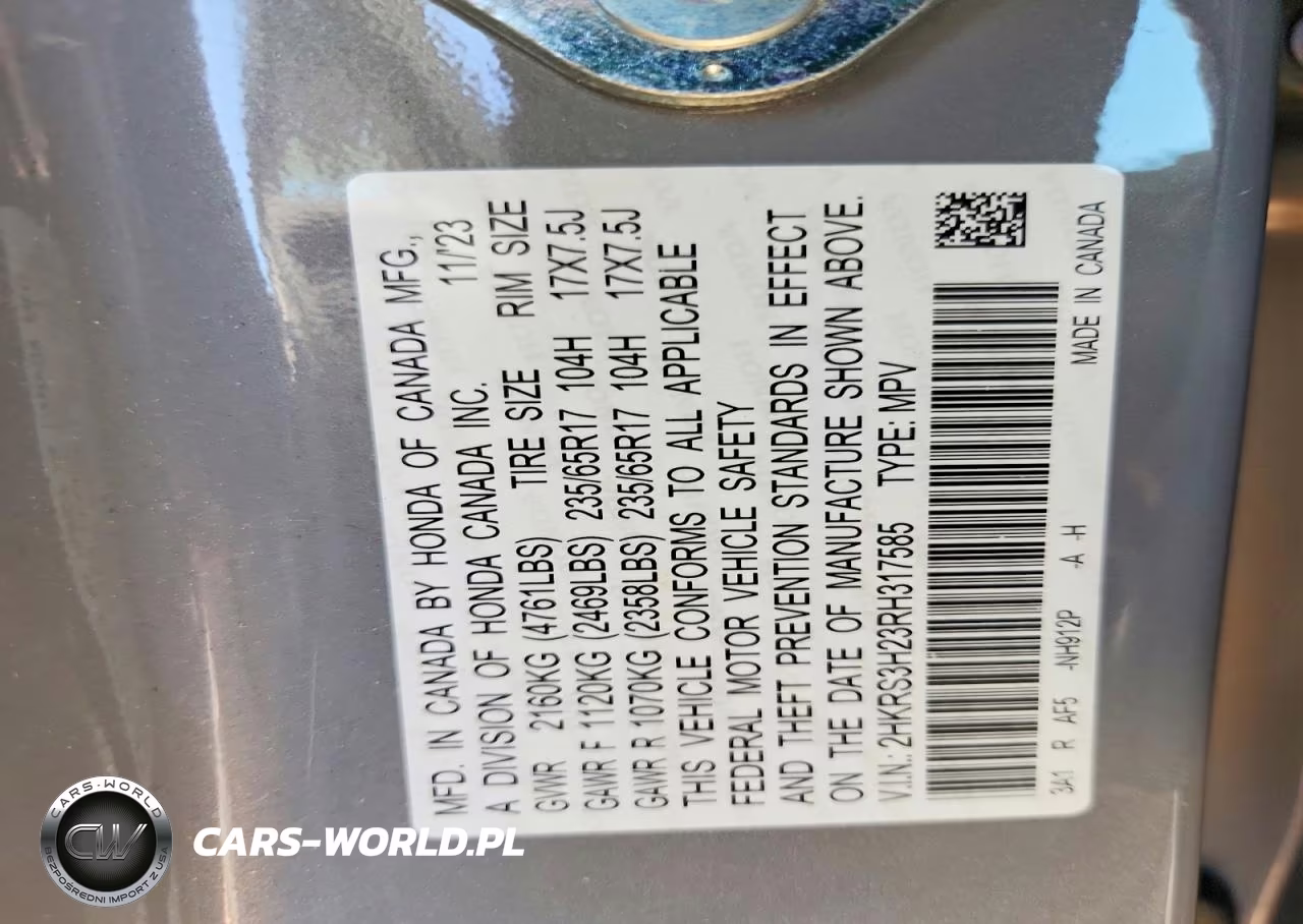 2024 Honda Cr-V Lx VIN:2HKRS3H23RH317585 - 14