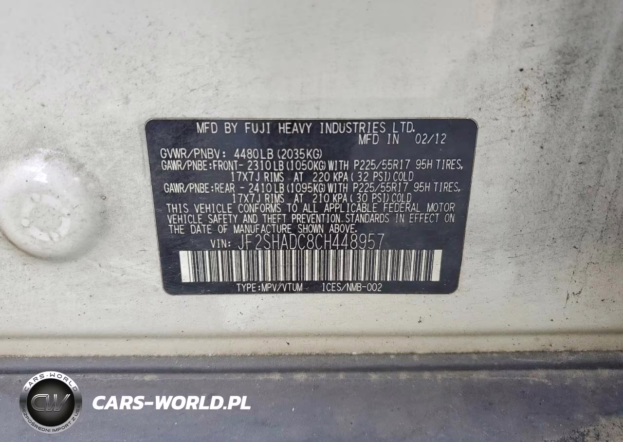 2012 Subaru Forester 2.5X Premium VIN:JF2SHADC8CH448957 - 14