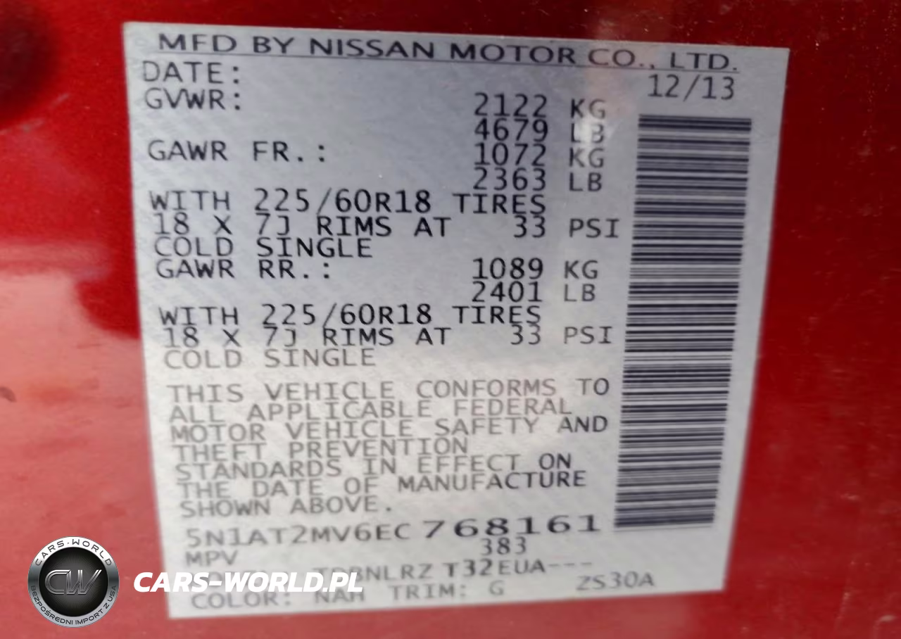 2014 Nissan Rogue Sl VIN:5N1AT2MV6EC768161 - 13