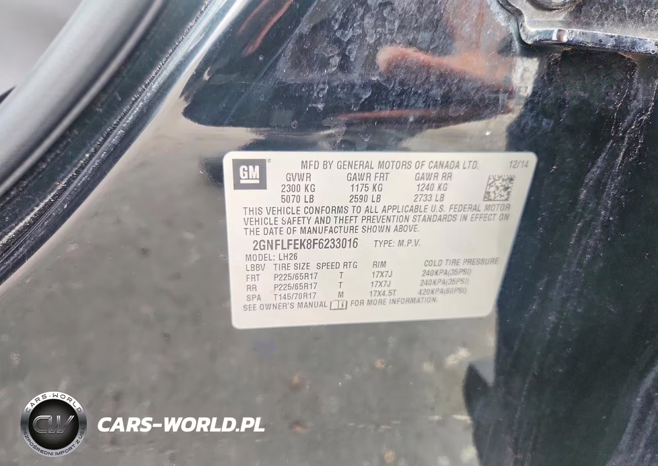 2015 Chevrolet Equinox Lt VIN:2GNFLFEK8F6233016 - 13