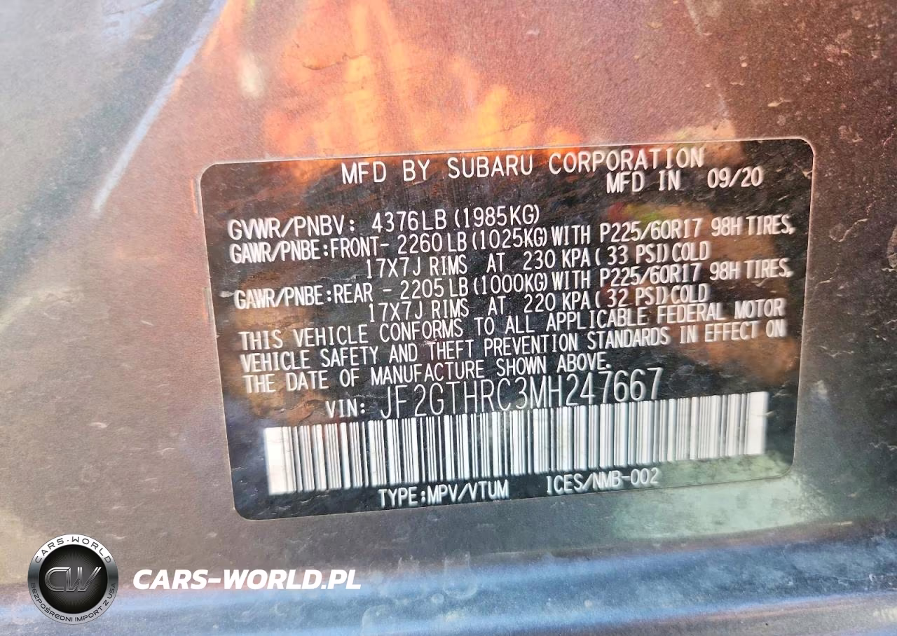 2021 Subaru Crosstrek Sport VIN:JF2GTHRC3MH247667 - 12