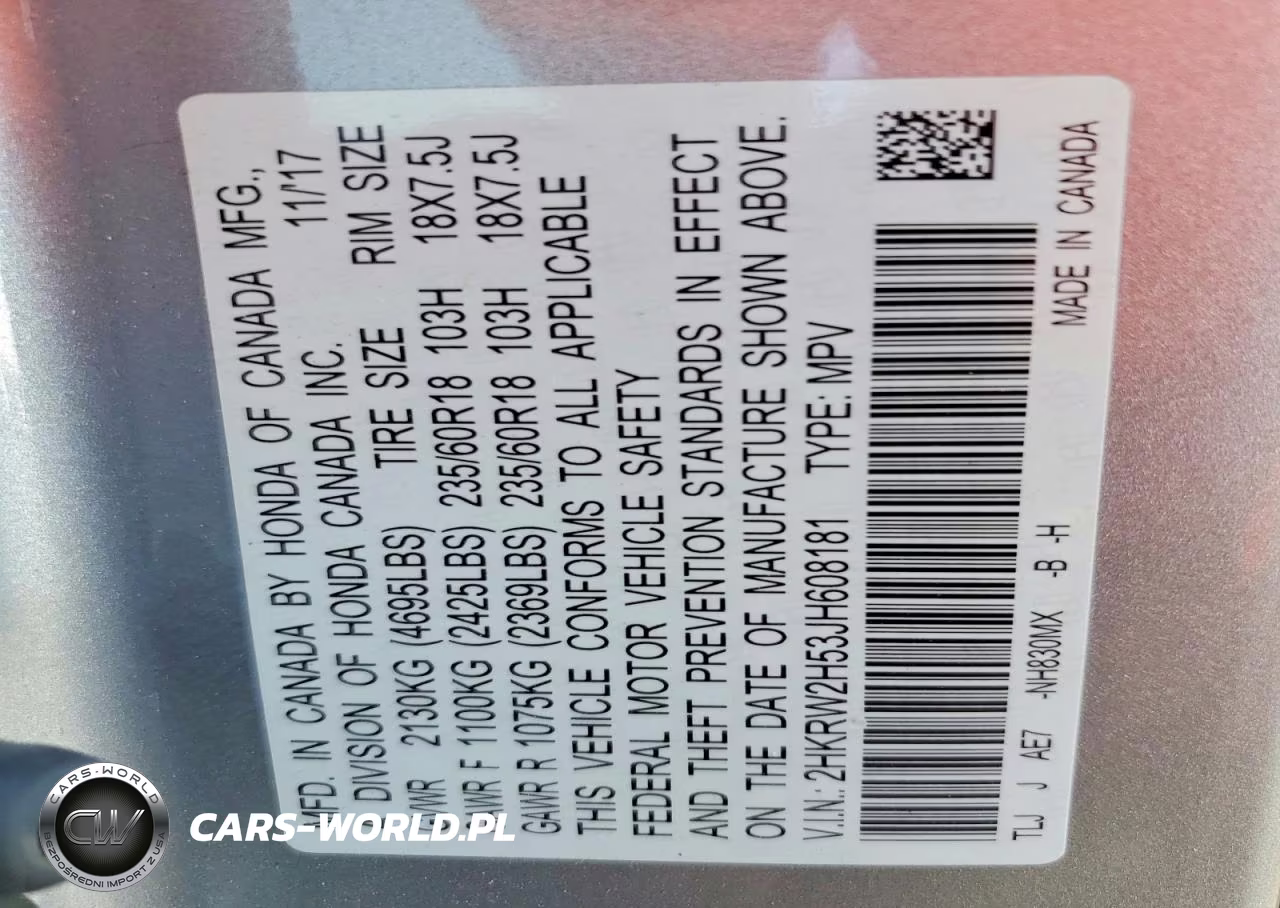 2018 Honda Cr-V Ex VIN:2HKRW2H53JH608181 - 13