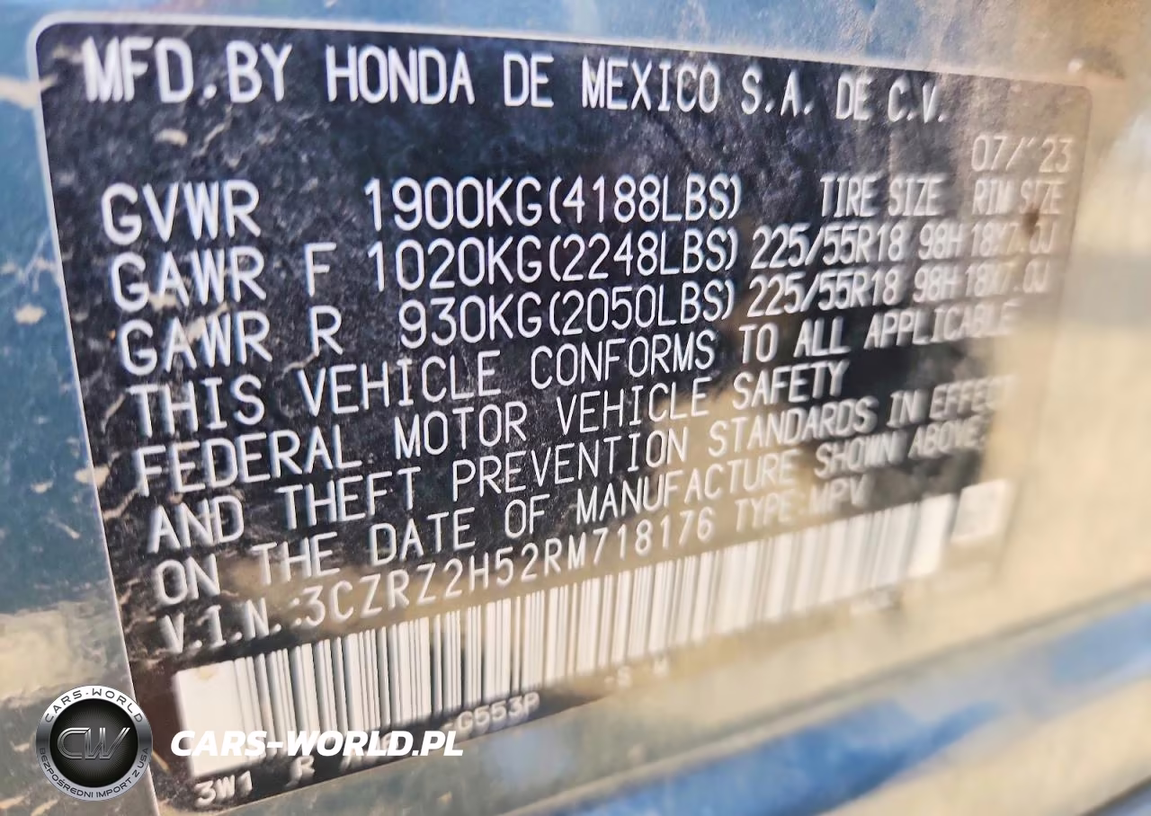 2024 Honda Hr-V Sport VIN:3CZRZ2H52RM718176 - 14