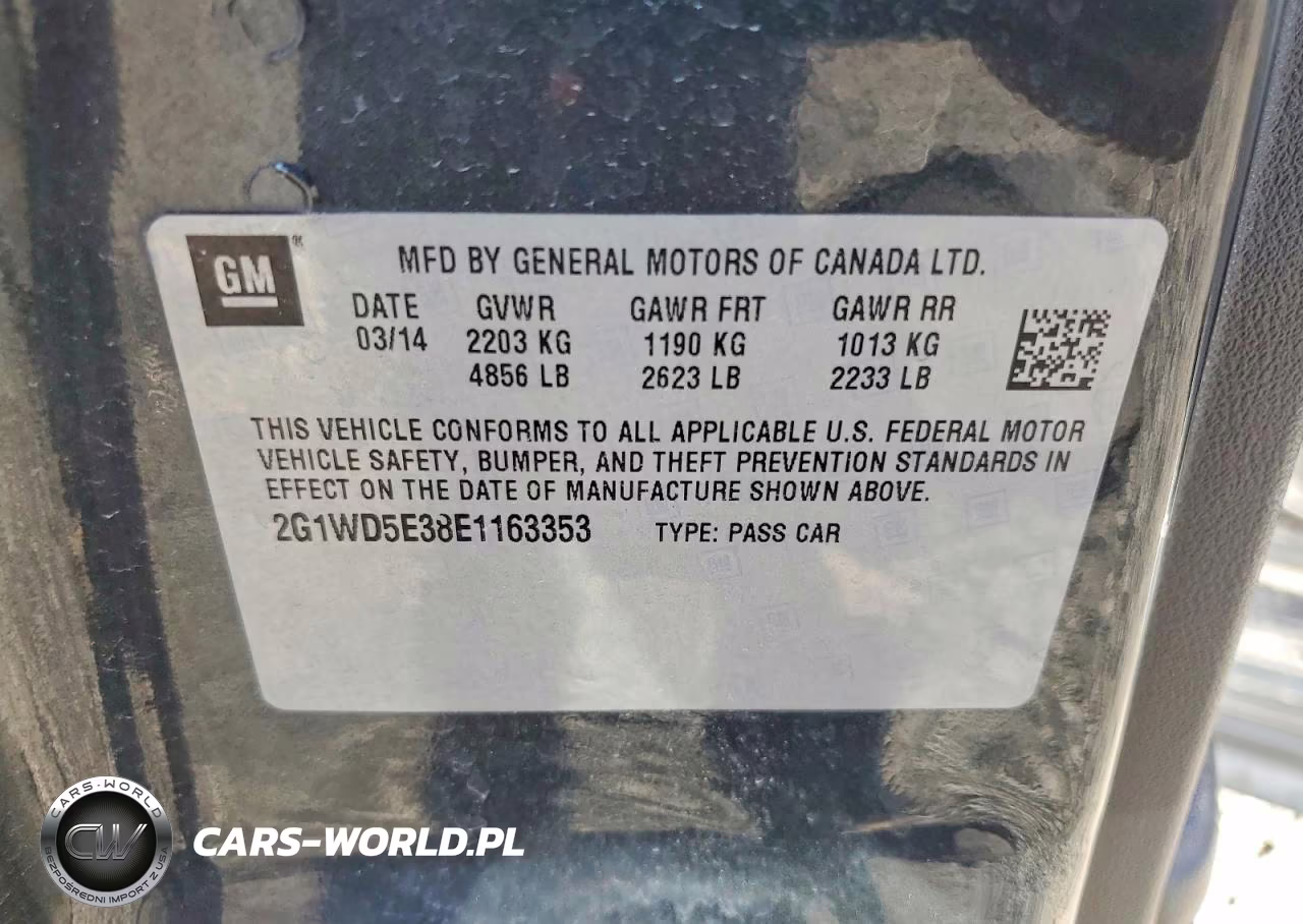 2014 Chevrolet Impala Limited Police VIN:2G1WD5E38E1163353 - 13