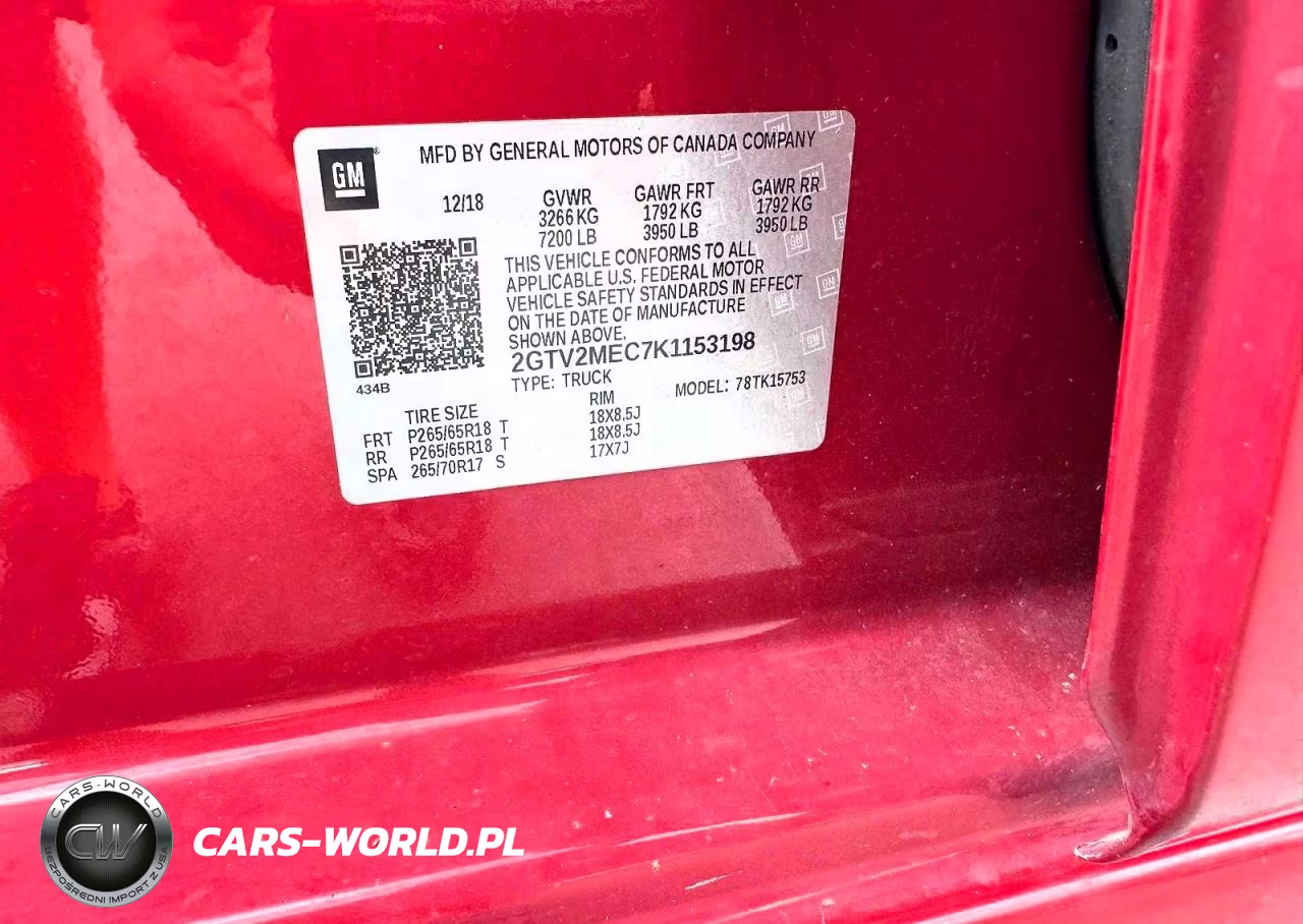 2019 GMC Sierra Limited K1500 Sle VIN:2GTV2MEC7K1153198 - 12