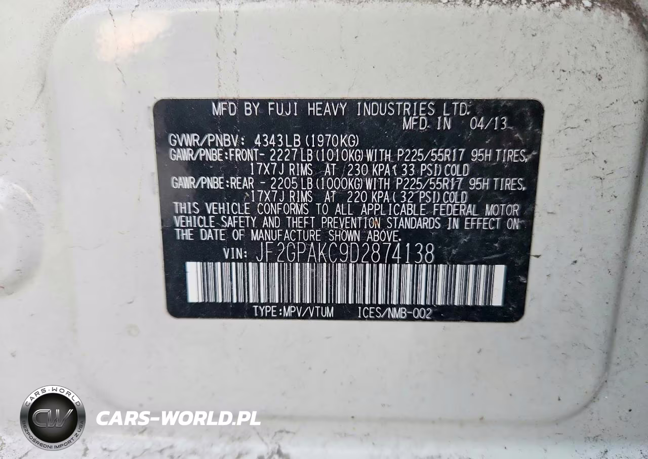 2013 Subaru Xv Crosstrek 2.0 Limited VIN:JF2GPAKC9D2874138 - 12