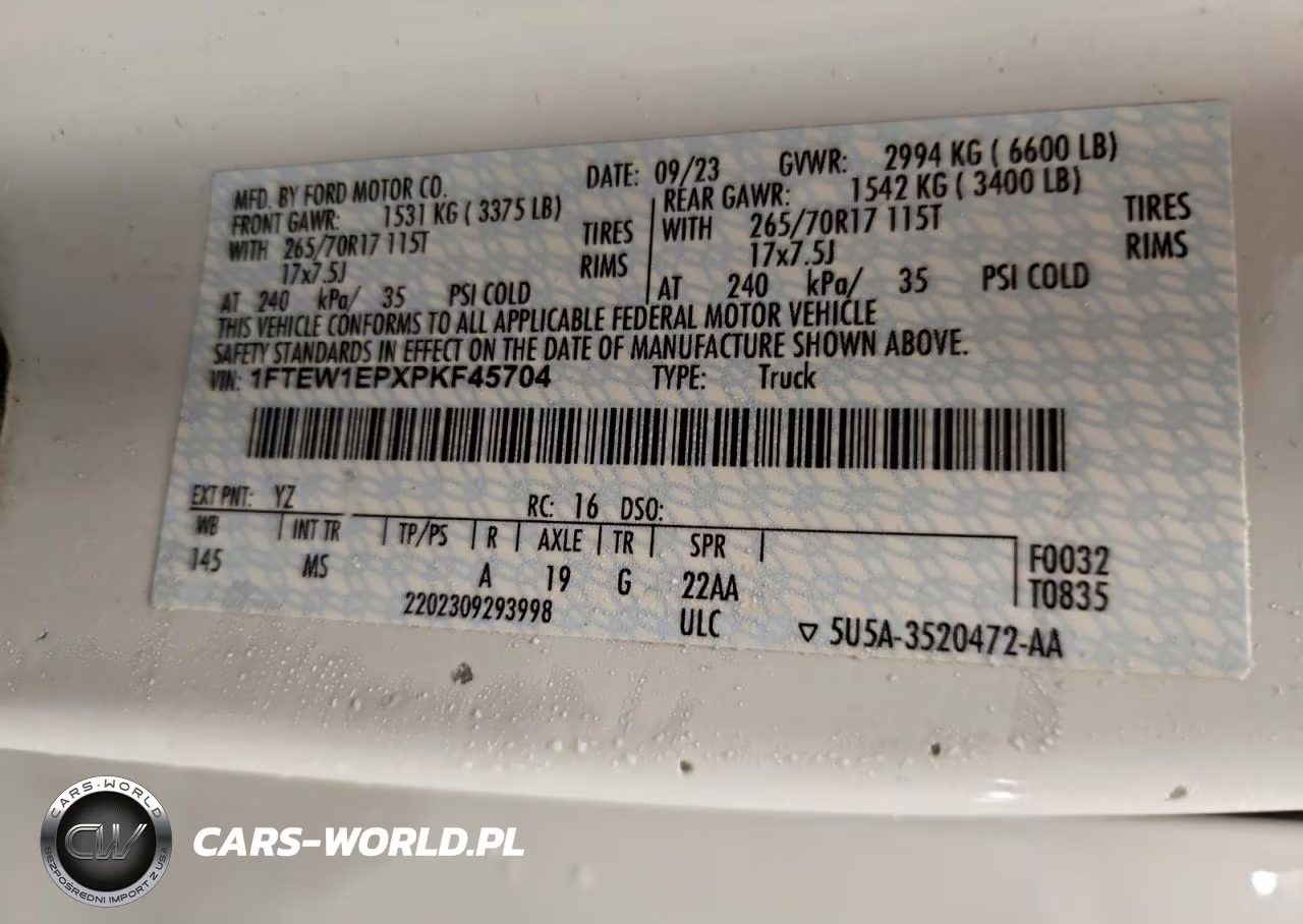 2023 Ford F150 Supercrew VIN:1FTEW1EPXPKF45704 - 12