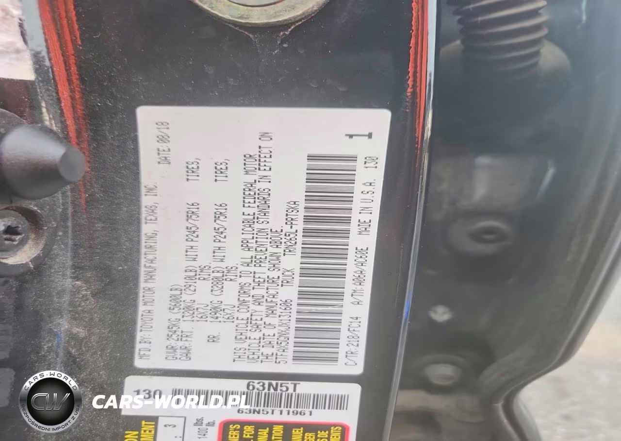 2018 Toyota Tacoma Sr5 VIN:5TFAX5GNXJX131606 - 12