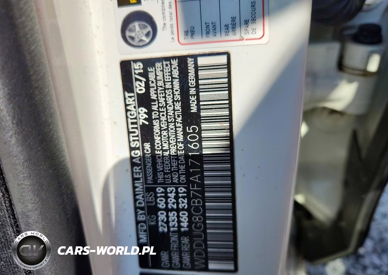 2015 Mercedes-Benz S 550 VIN:WDDUG8CB7FA171605 - 12