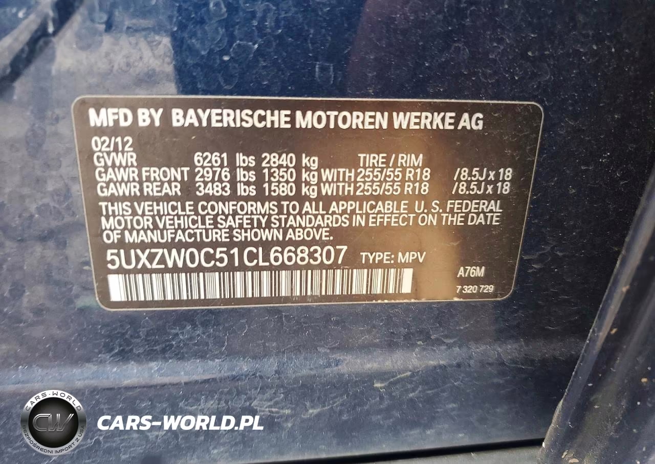 2012 BMW X5 xDrive35D VIN:5UXZW0C51CL668307 - 13