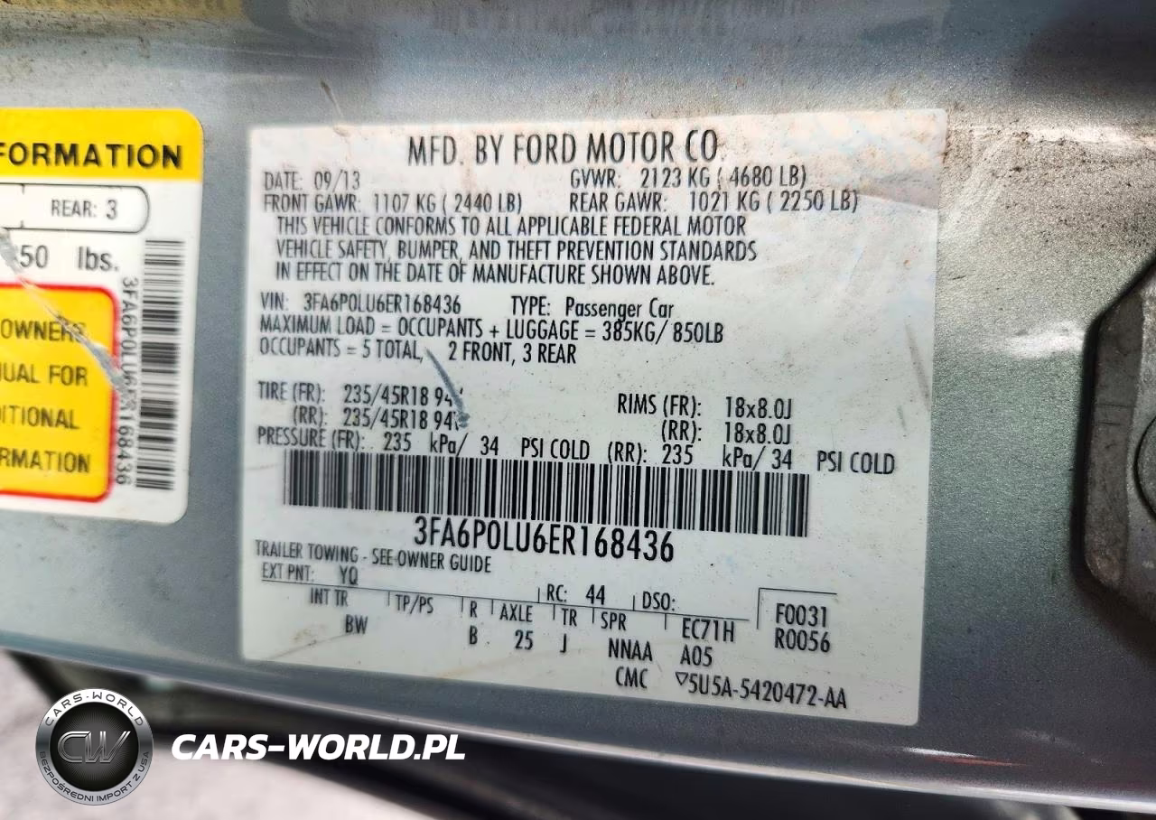 2014 Ford Fusion Se Hybrid VIN:3FA6P0LU6ER168436 - 12