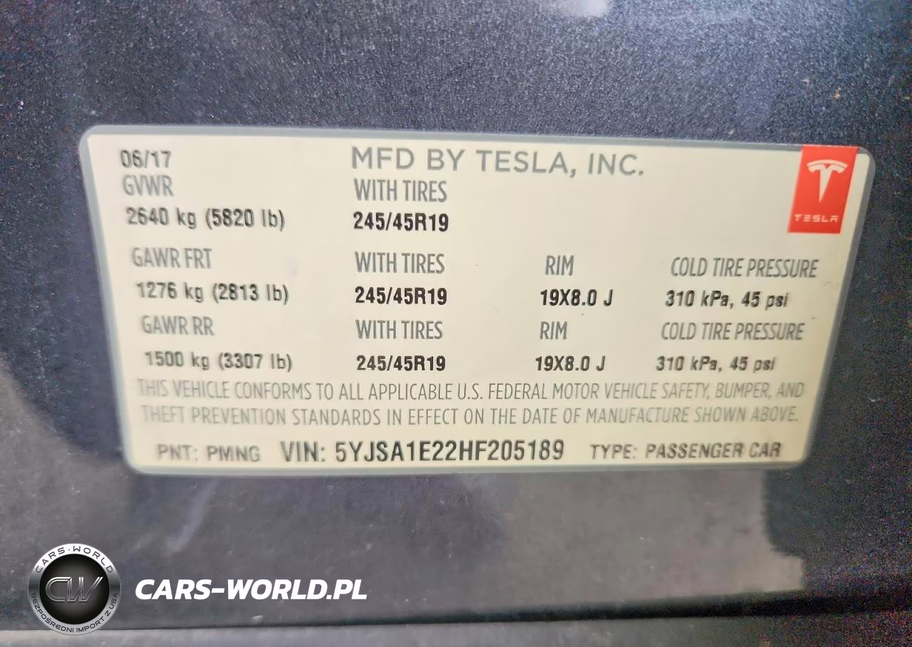 2017 Tesla Model S VIN:5YJSA1E22HF205189 - 13