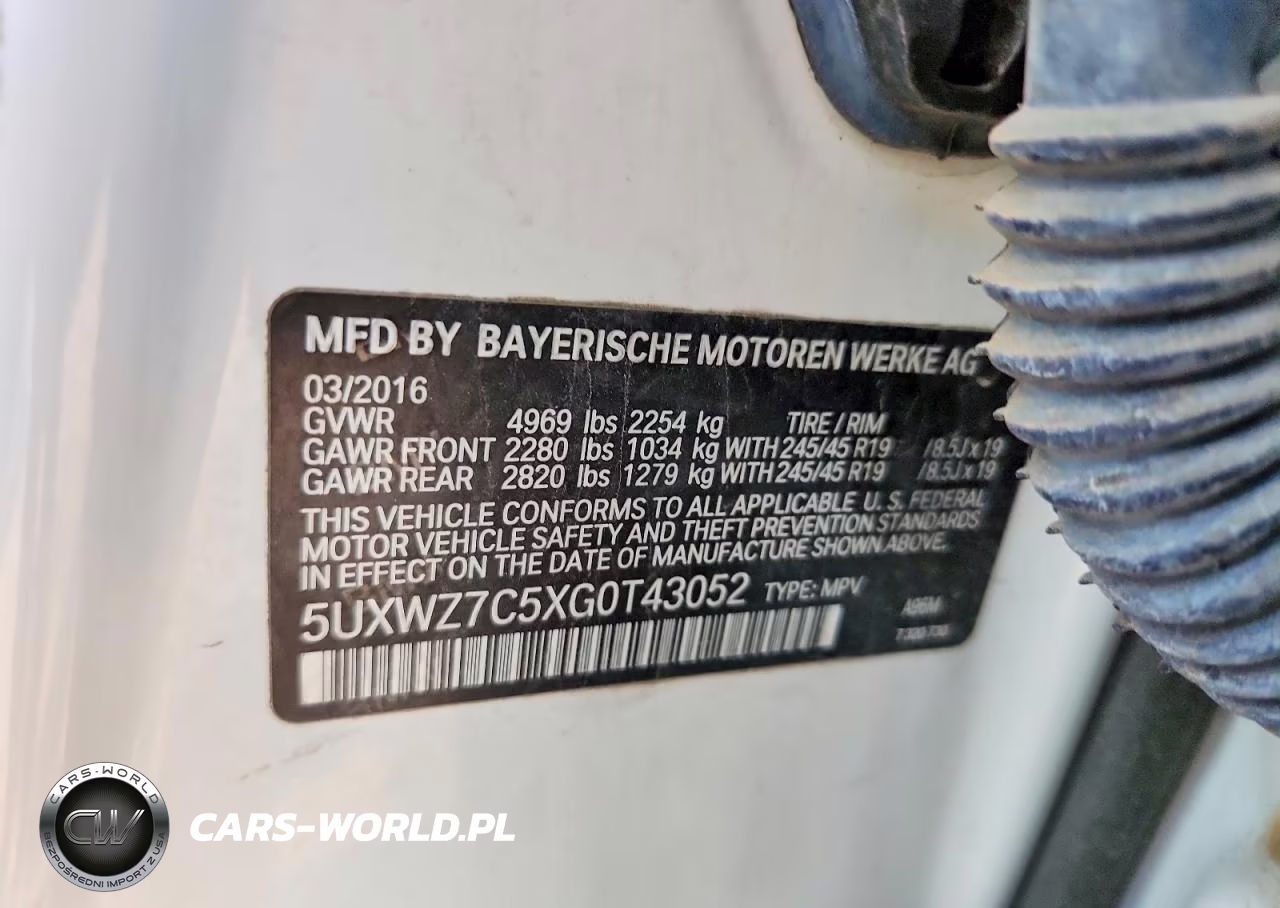 2016 BMW X3 Sdrive28I VIN:5UXWZ7C5XG0T43052 - 12