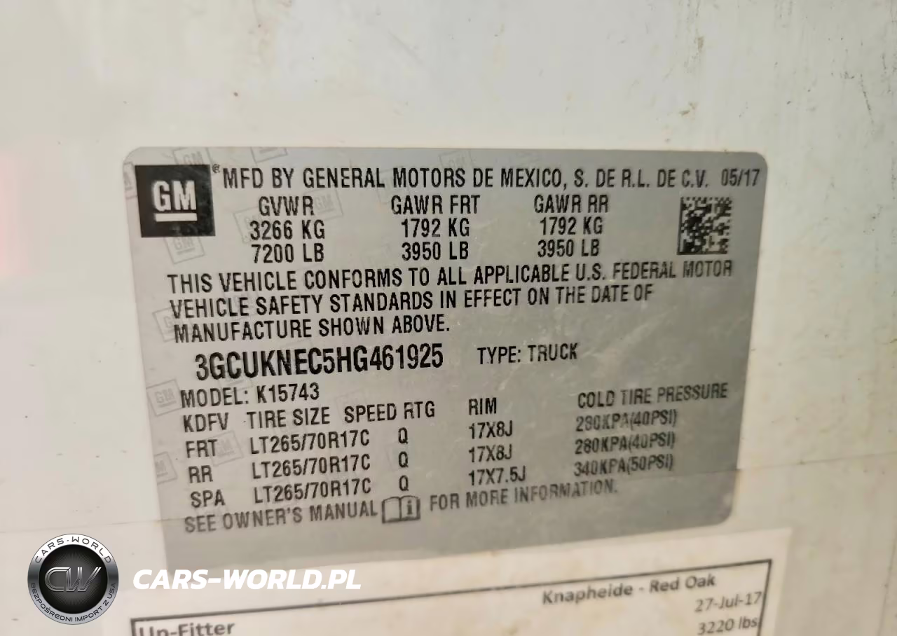 2017 Chevrolet Silverado K1500 VIN:3GCUKNEC5HG461925 - 13