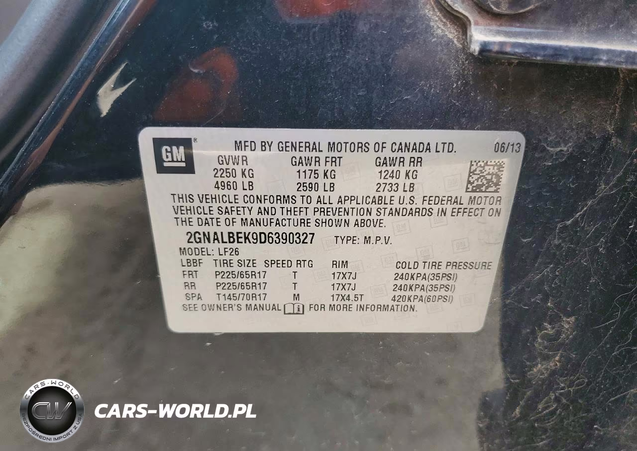 2013 Chevrolet Equinox Ls VIN:2GNALBEK9D6390327 - 12