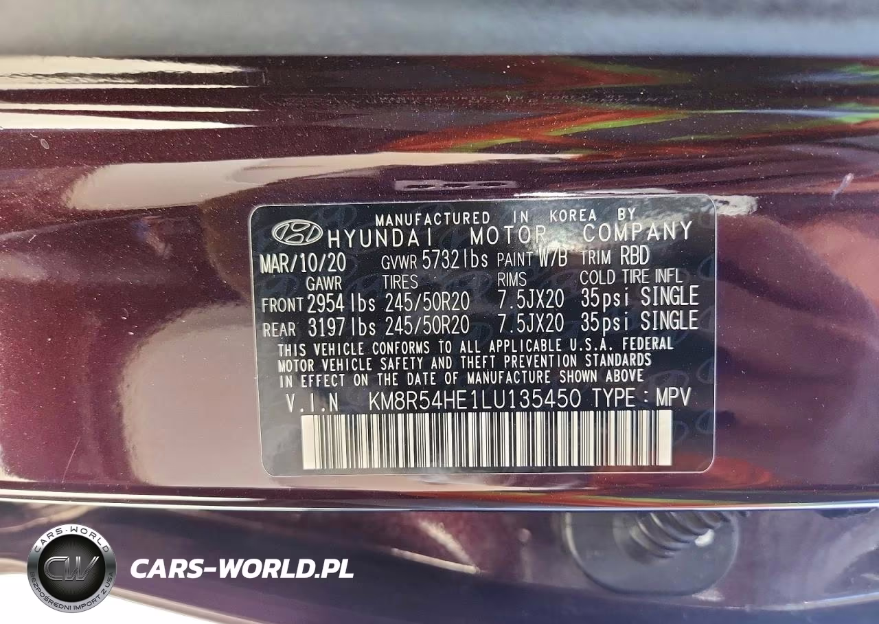 2020 Hyundai Palisade Limited VIN:KM8R54HE1LU135450 - 14