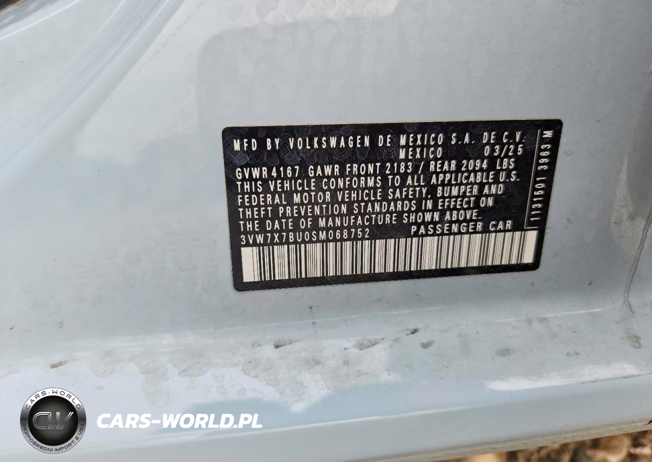 2025 Volkswagen Jetta Se VIN:3VW7X7BU0SM068752 - 12