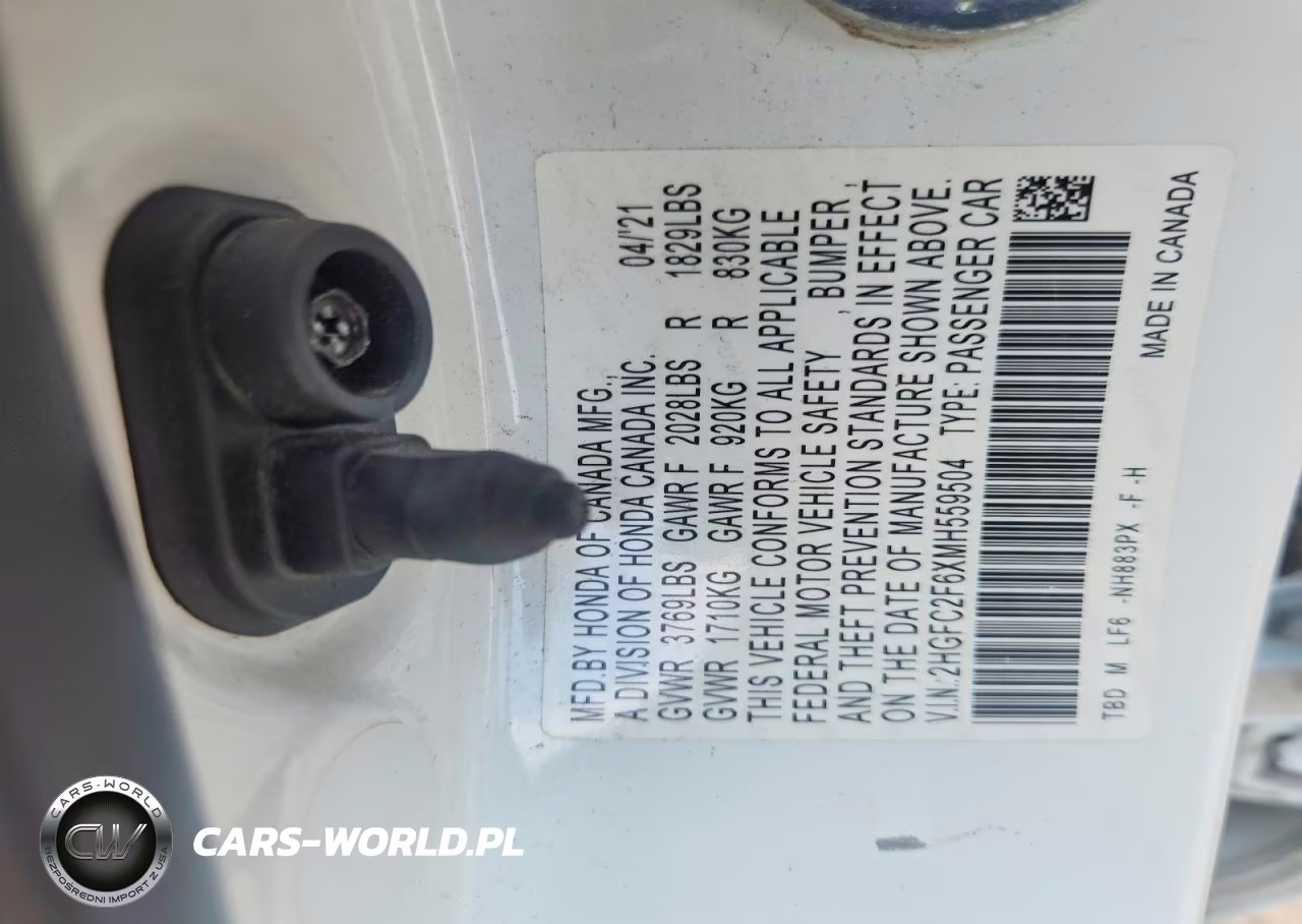 2021 Honda Civic Lx VIN:2HGFC2F6XMH559504 - 12
