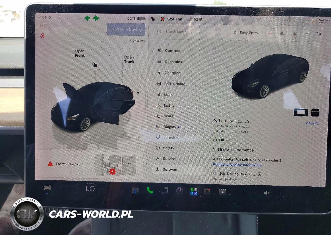 2022 Tesla Model 3 VIN:5YJ3E1EB8NF199189 - 9
