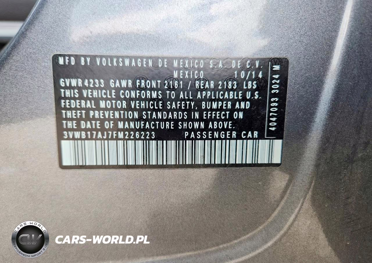 2015 Volkswagen Jetta Se VIN:3VWB17AJ7FM226223 - 12