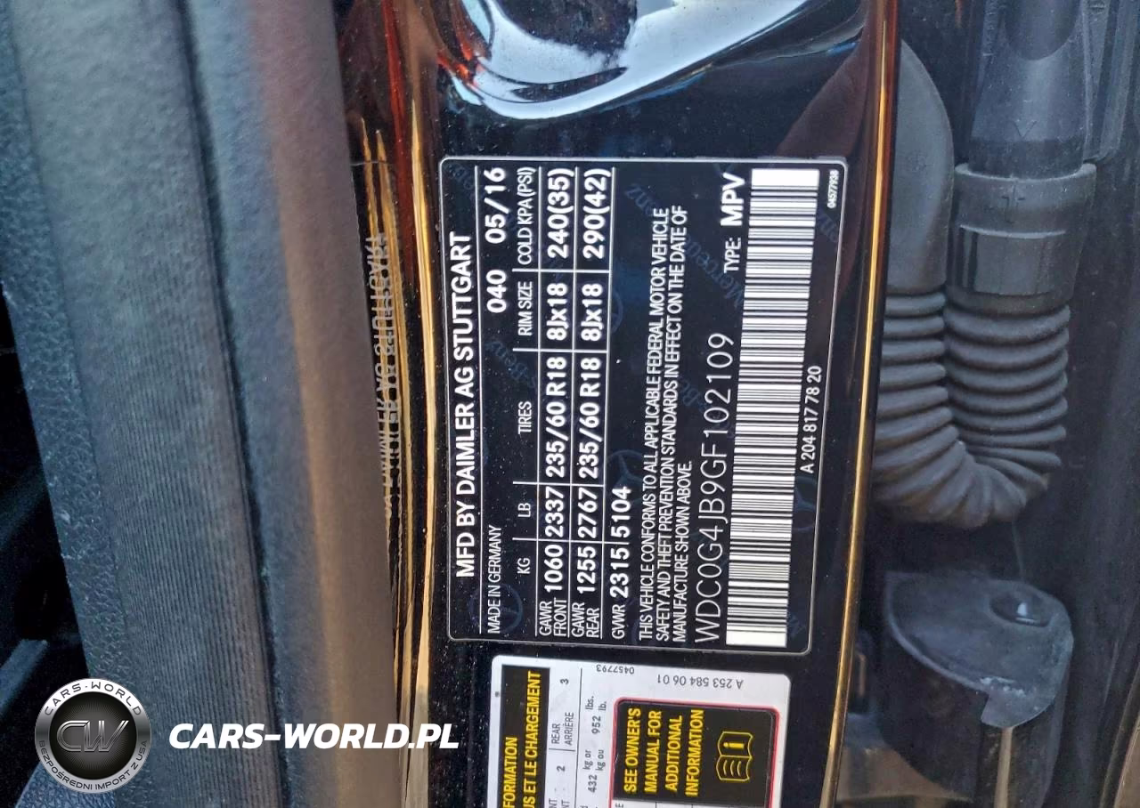 2016 Mercedes-Benz Glc 300 VIN:WDC0G4JB9GF102109 - 13