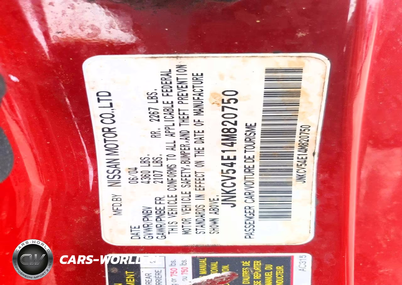 2004 Infiniti G35 Base VIN:JNKCV54E14M820750 - 13