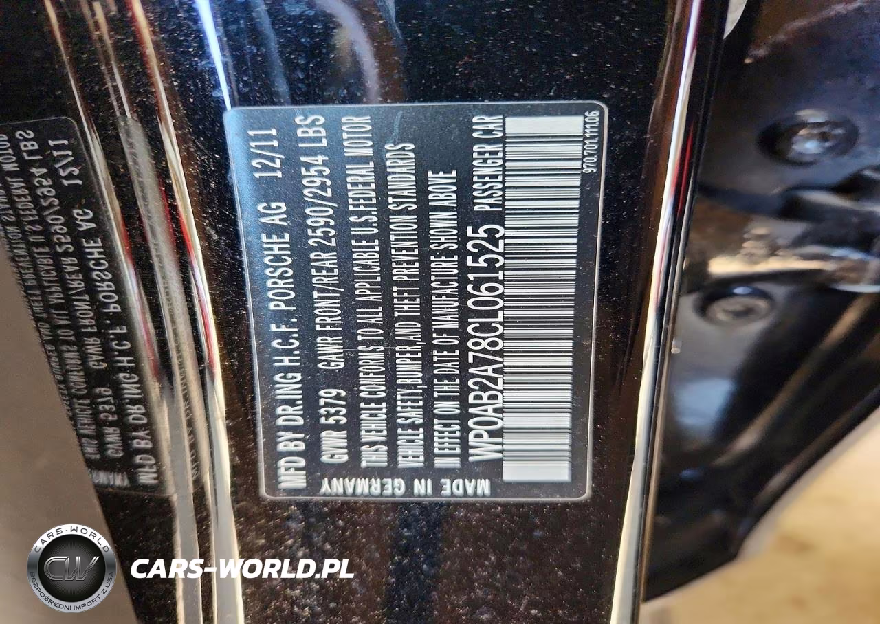 2012 Porsche Panamera S VIN:WP0AB2A78CL061525 - 12