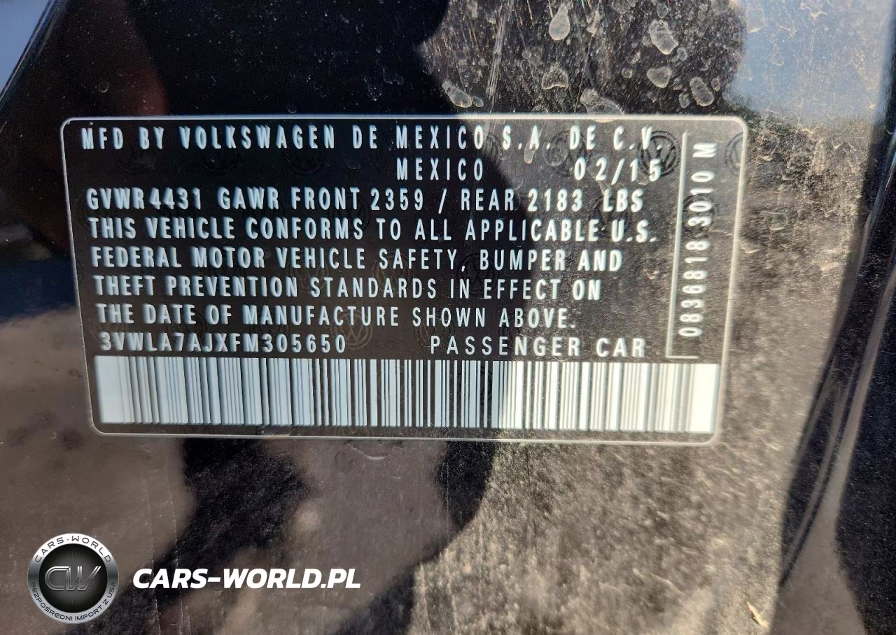 2015 Volkswagen Jetta Tdi VIN:3VWLA7AJXFM305650 - 12