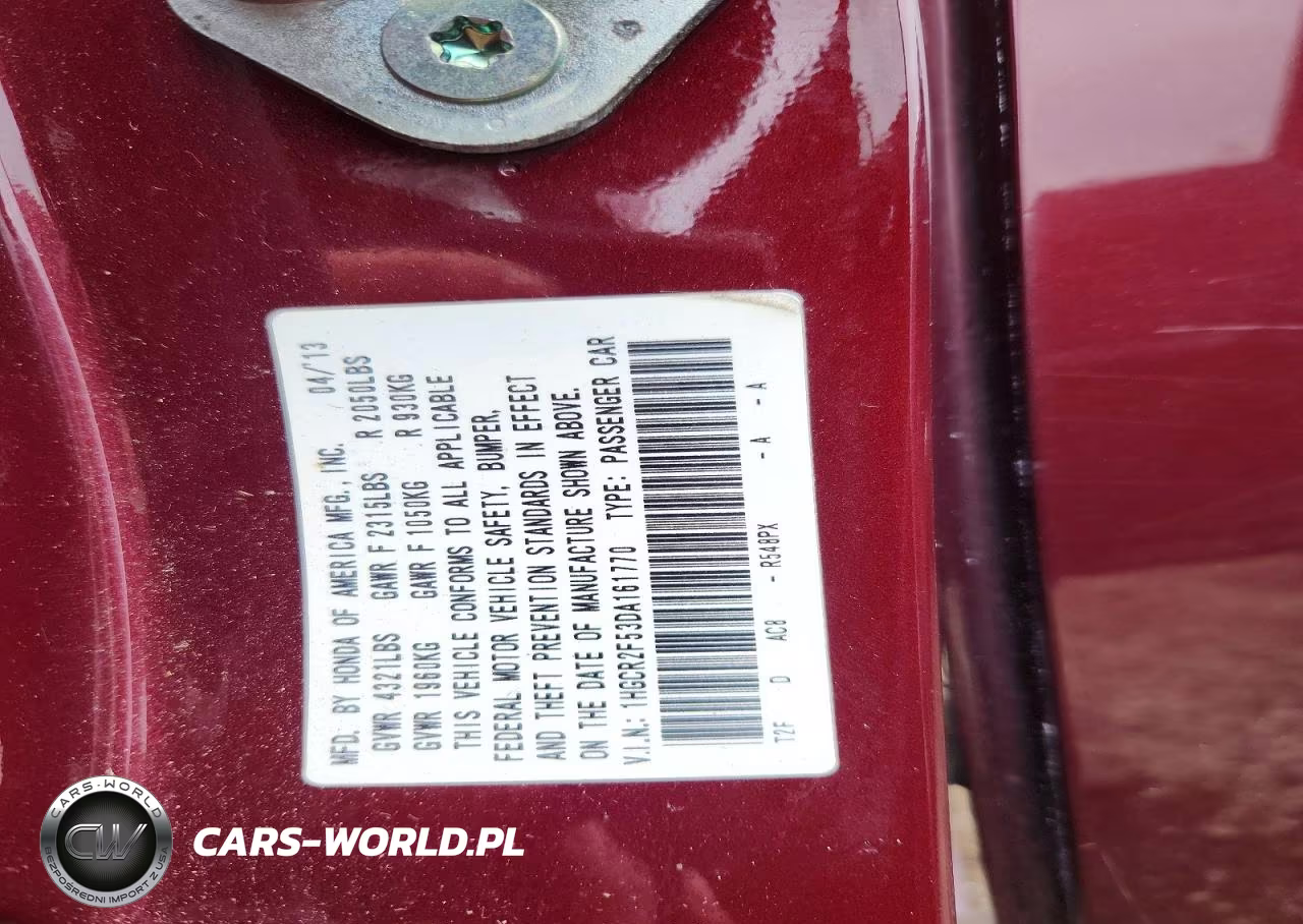2013 Honda Accord Sport VIN:1HGCR2F53DA161770 - 12