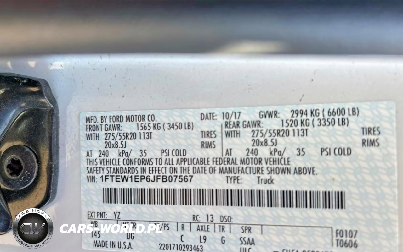 2018 Ford F150 Supercrew VIN:1FTEW1EP6JFB07567 - 10