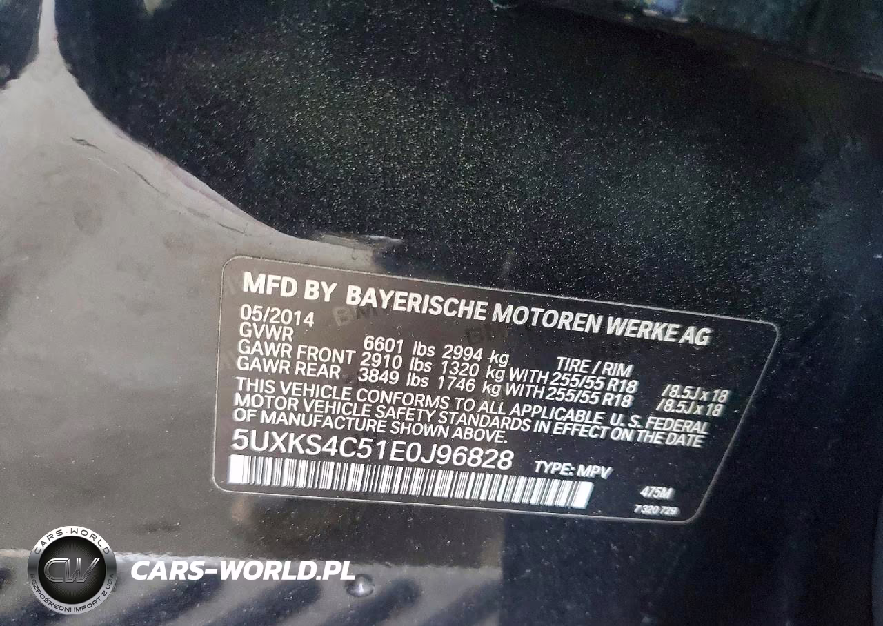 2014 BMW X5 xDrive35D VIN:5UXKS4C51E0J96828 - 12