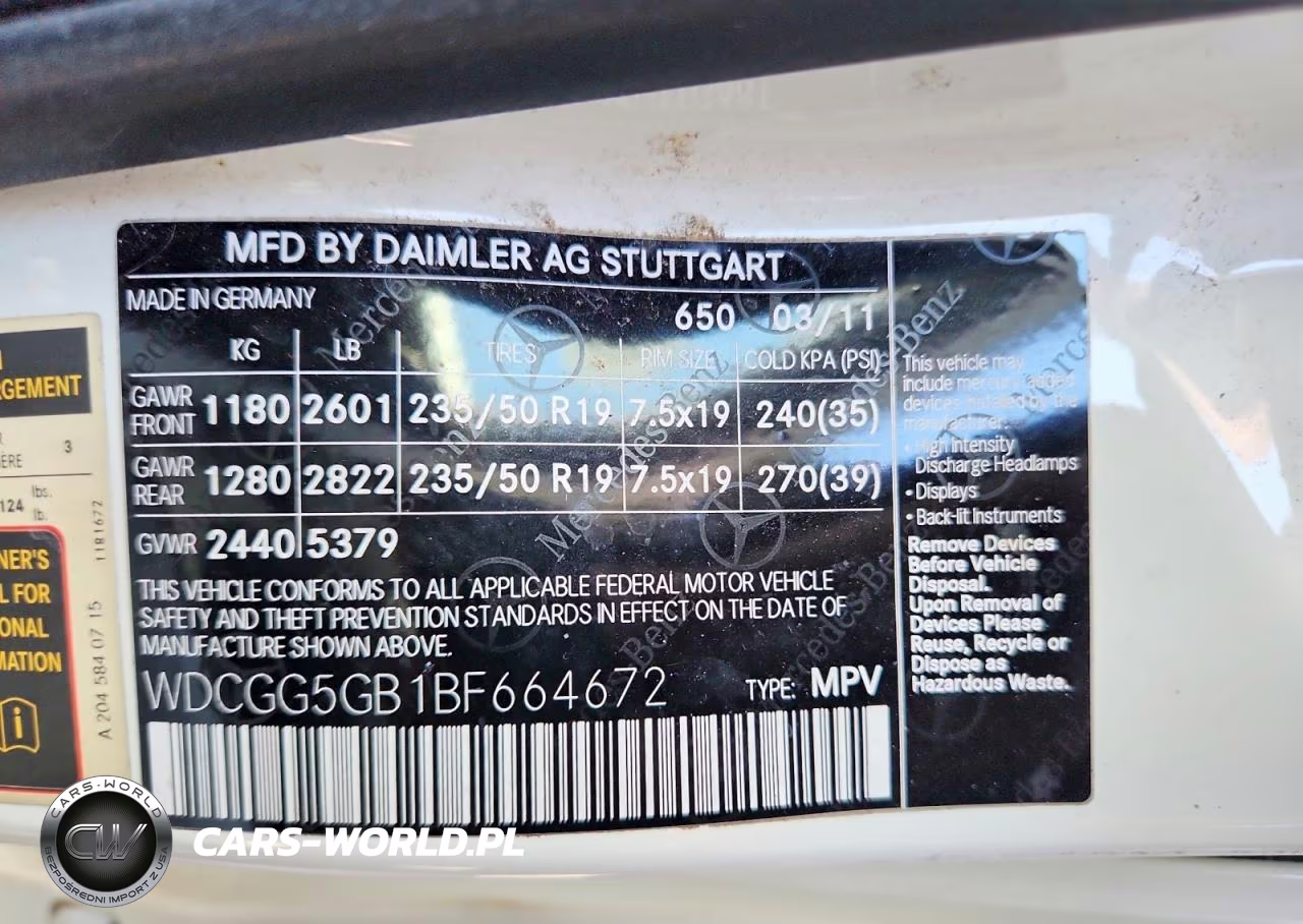 2011 Mercedes-Benz Glk 350 VIN:WDCGG5GB1BF664672 - 14