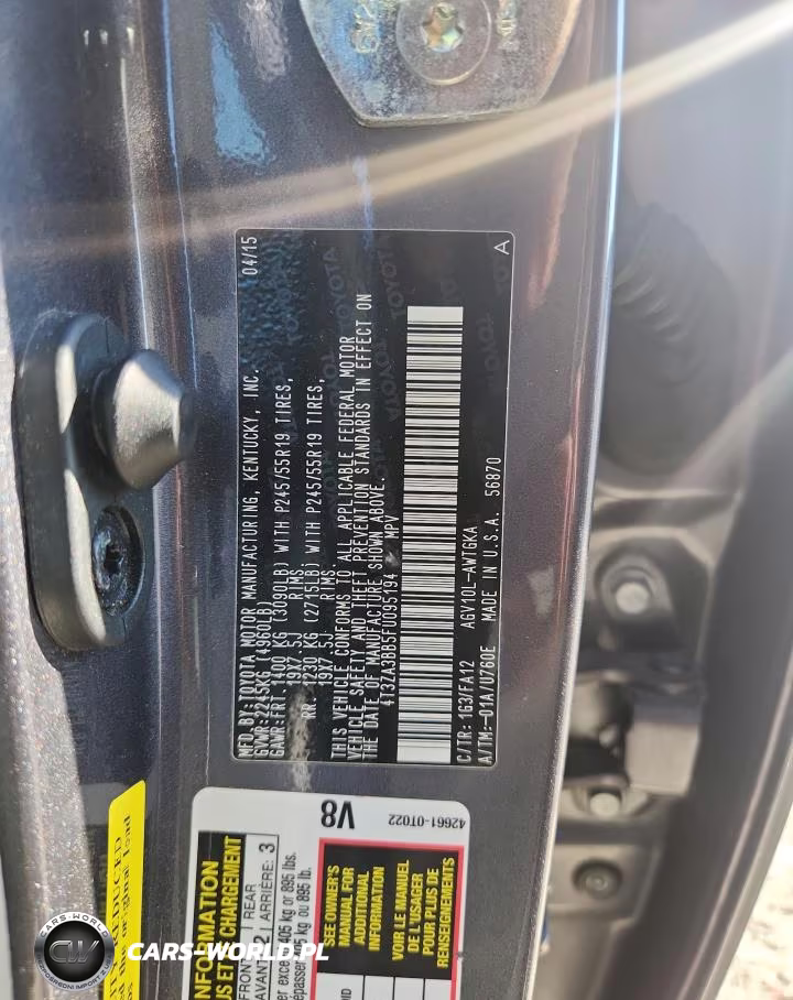 2015 Toyota Venza Le VIN:4T3ZA3BB5FU095194 - 13