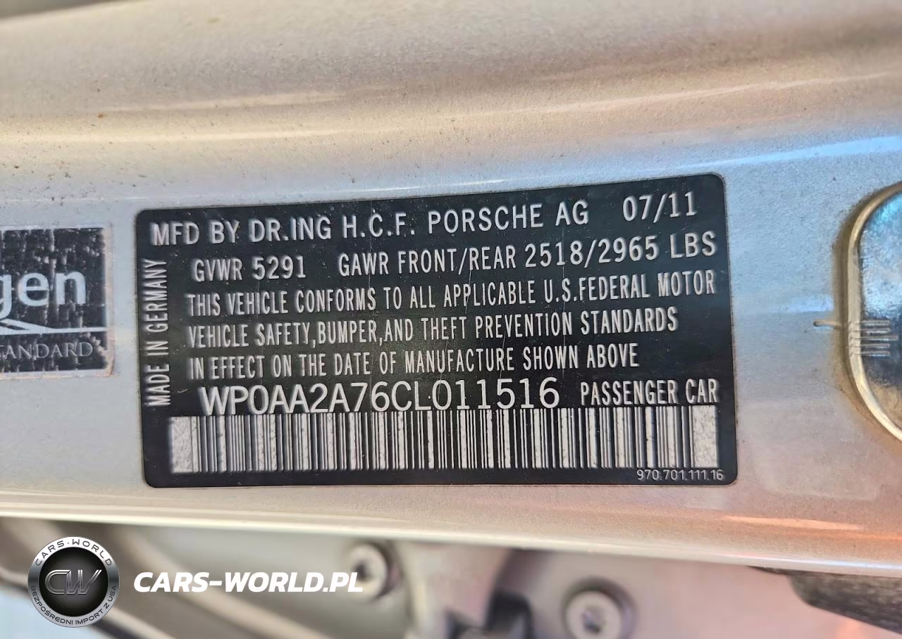 2012 Porsche Panamera 2 VIN:WP0AA2A76CL011516 - 12