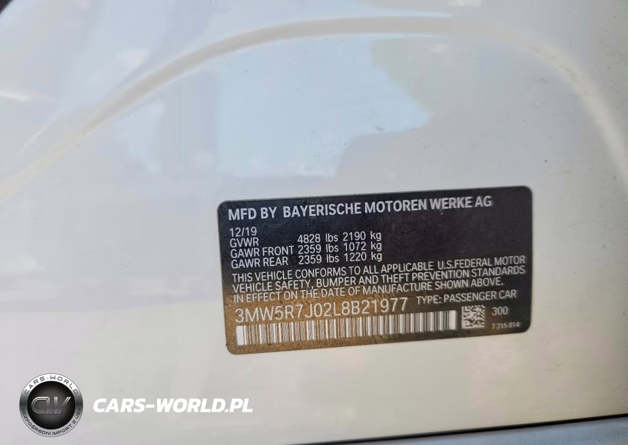 2020 BMW 330Xi VIN:3MW5R7J02L8B21977 - 12