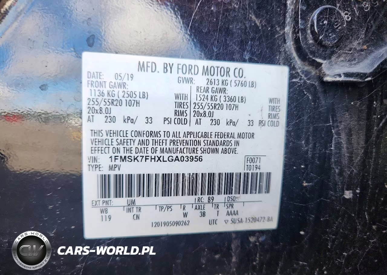 2020 Ford Explorer Limited VIN:1FMSK7FHXLGA03956 - 12