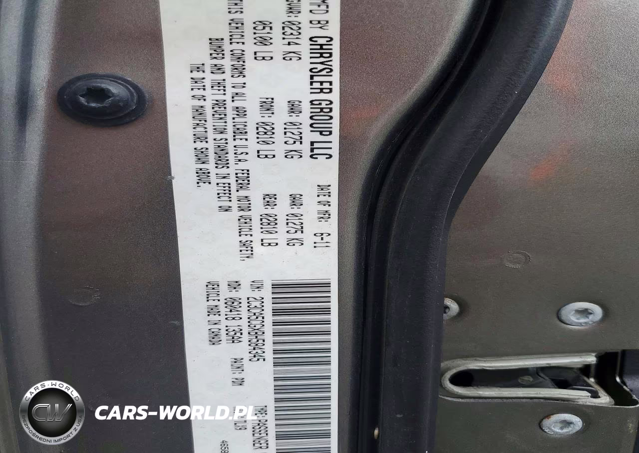 2011 Chrysler 300 Limited VIN:2C3CA5CGXBH584345 - 12