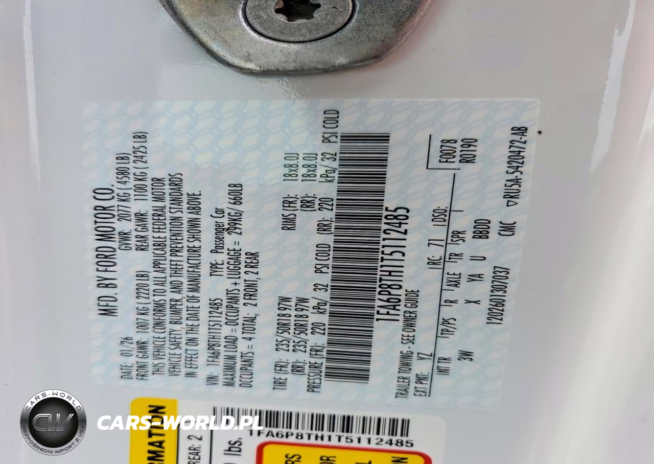 2026 Ford Mustang VIN:1FA6P8TH1T5112485 - 12
