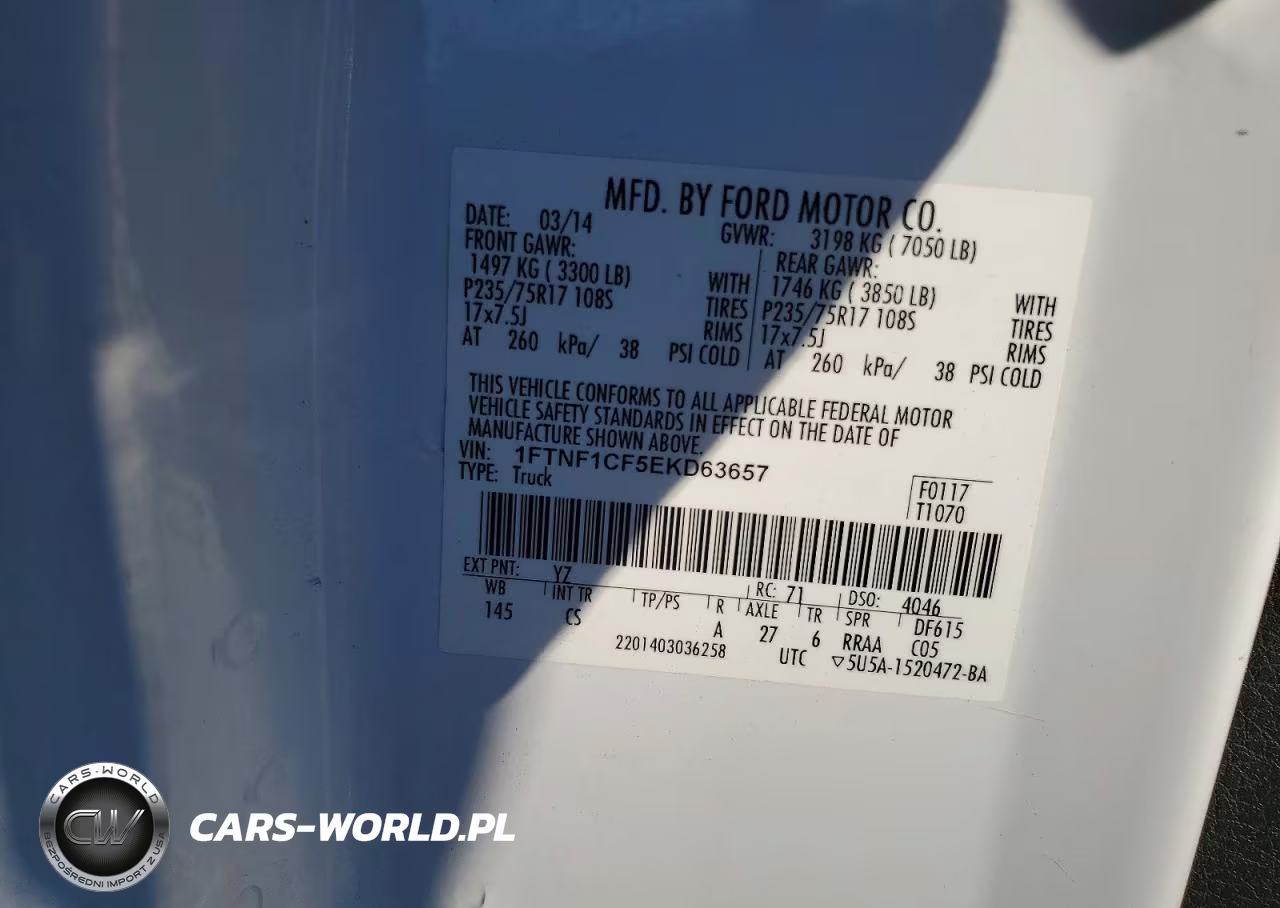 2014 Ford F150 VIN:1FTNF1CF5EKD63657 - 12