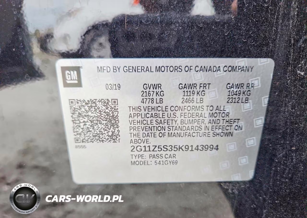 2019 Chevrolet Impala Lt VIN:2G11Z5S35K9143994 - 12